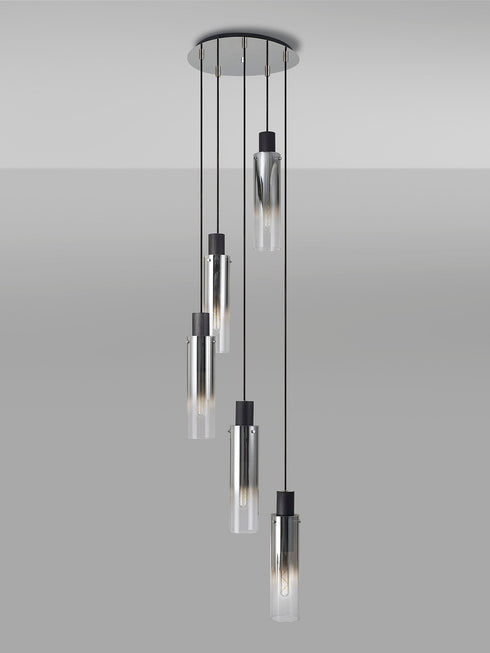 Brooks Slim Round Pendant 5 Light